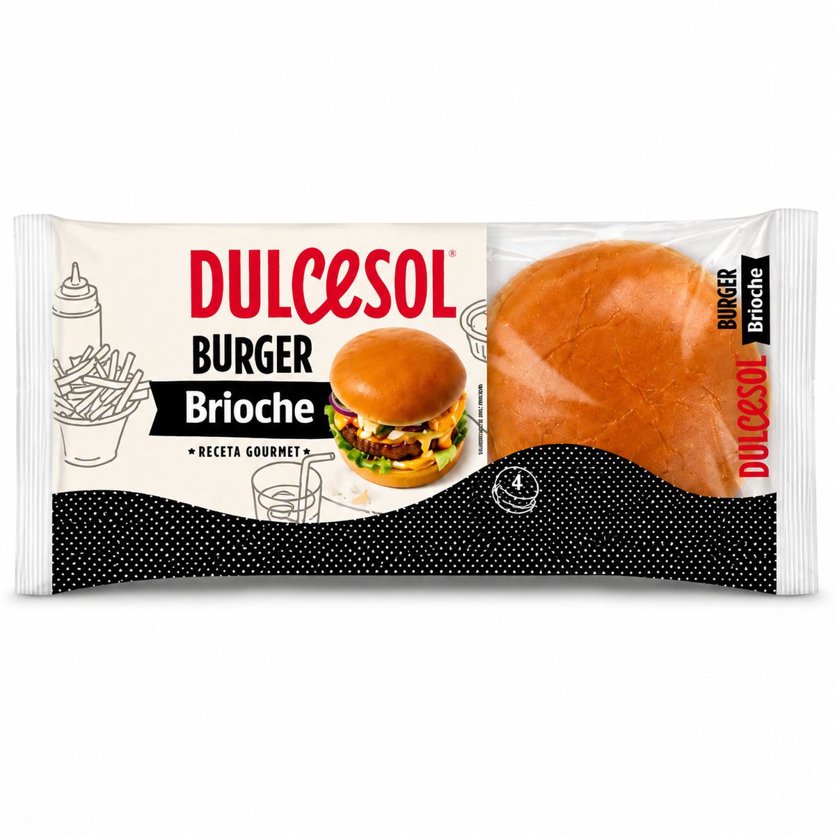 Dulcesol Burger Brioche Pack 4 340 g