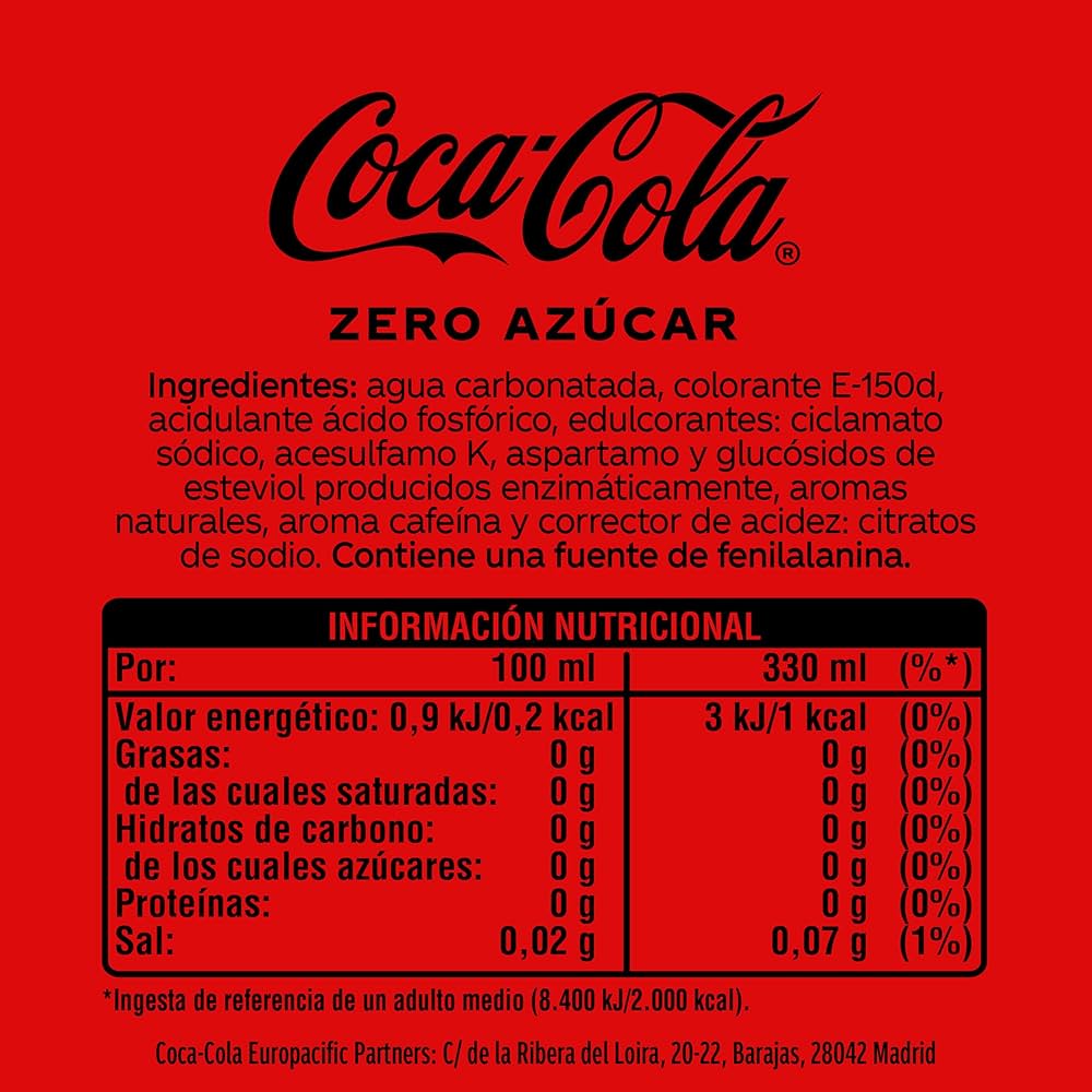 Coca-Cola Zero Lata 33 cl