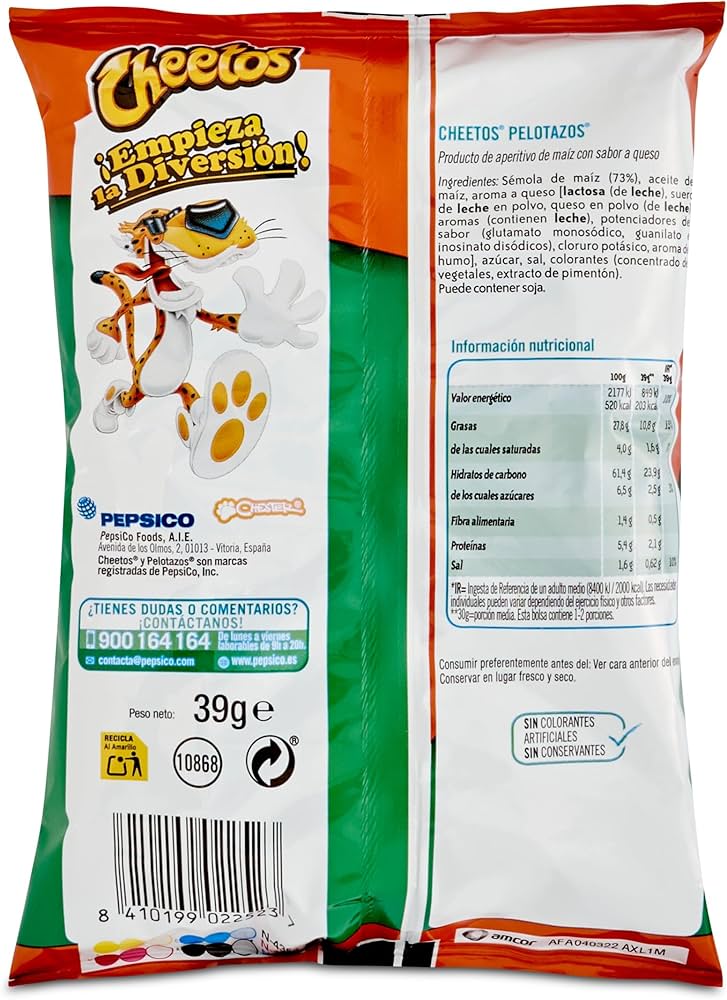 MATUTANO CHEETOS PELOTAZOS 130 GR