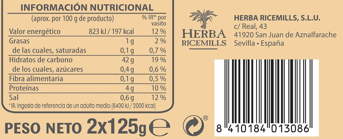BRILLANTE ARROZ REDONDO PACK-2 UN.
