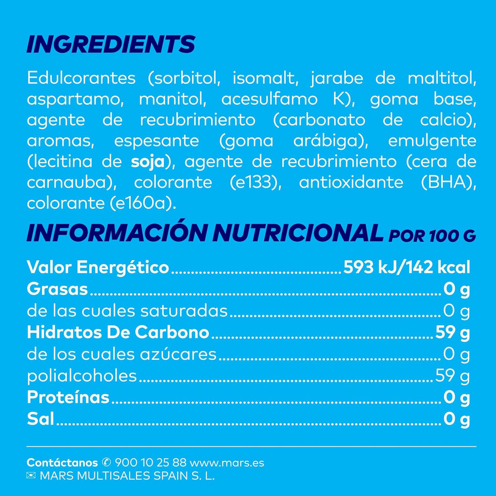 ORBIT MENTOL FUERTE 46 GRAGEAS BOX