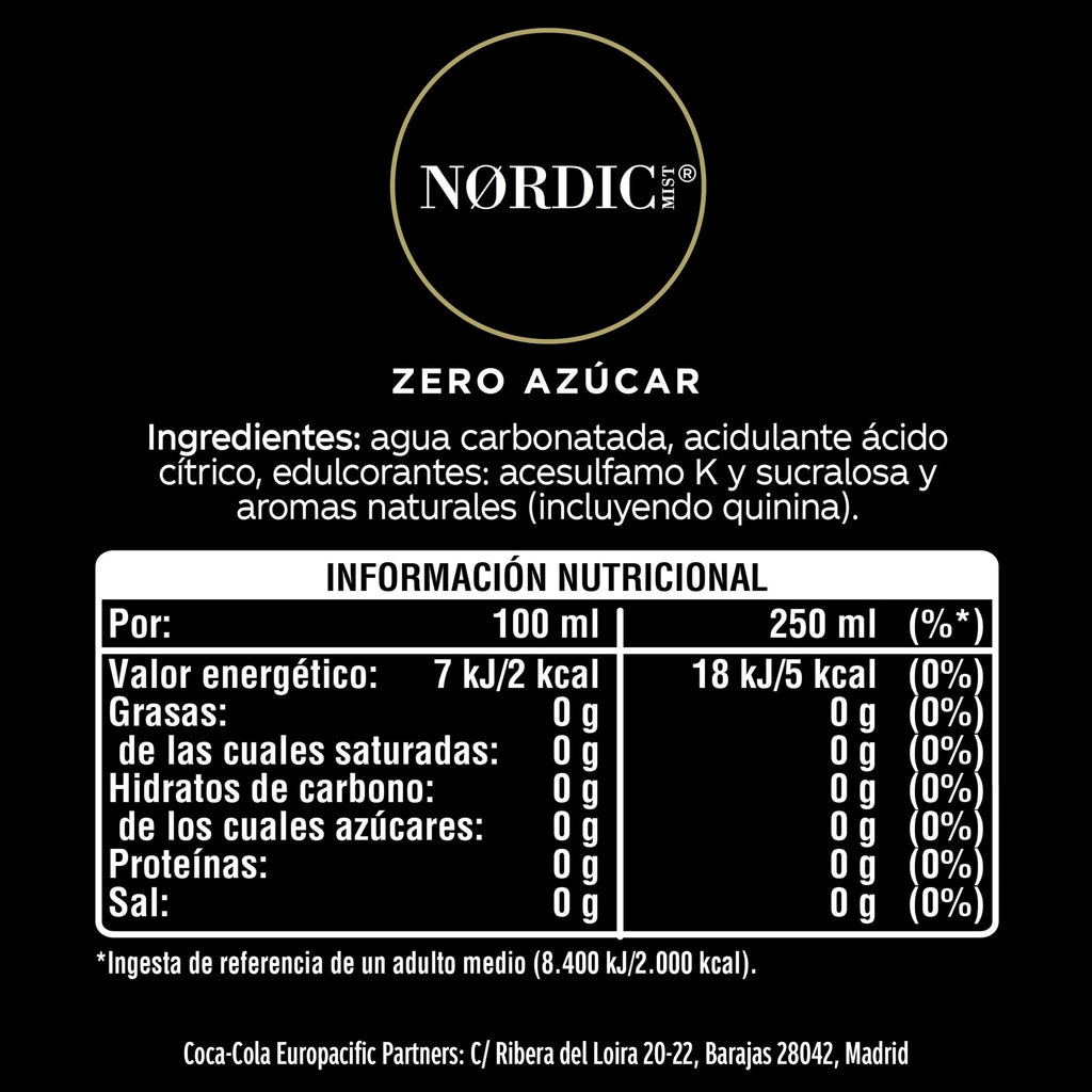 NORDIC MIST ZERO TONICA LATA 250ML