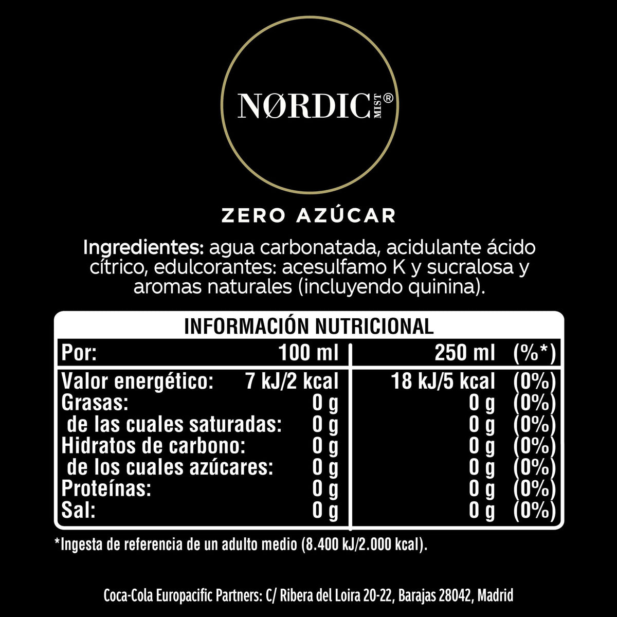 NORDIC MIST ZERO TONICA LATA 250ML