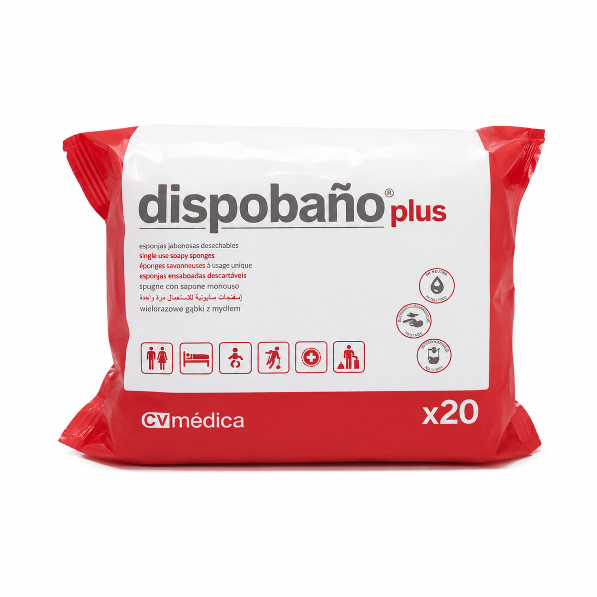 DISPOBAÑO ESPONJA JABONOSA PLUS 20 UDS