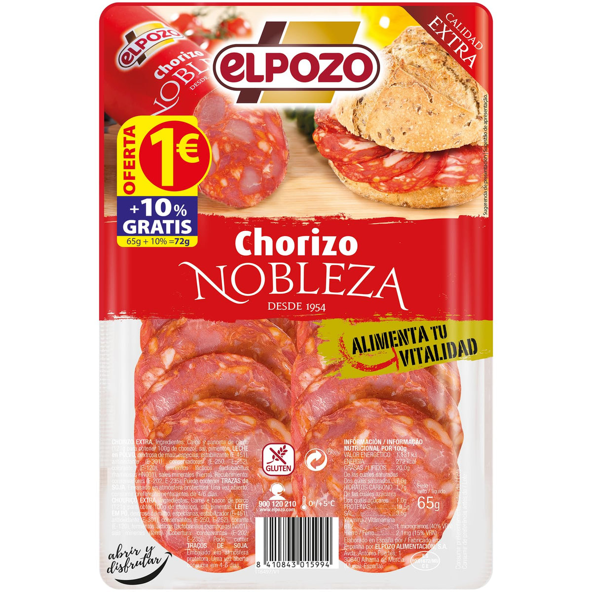 ELPOZO CHORIZO NOBLEZA 65GR
