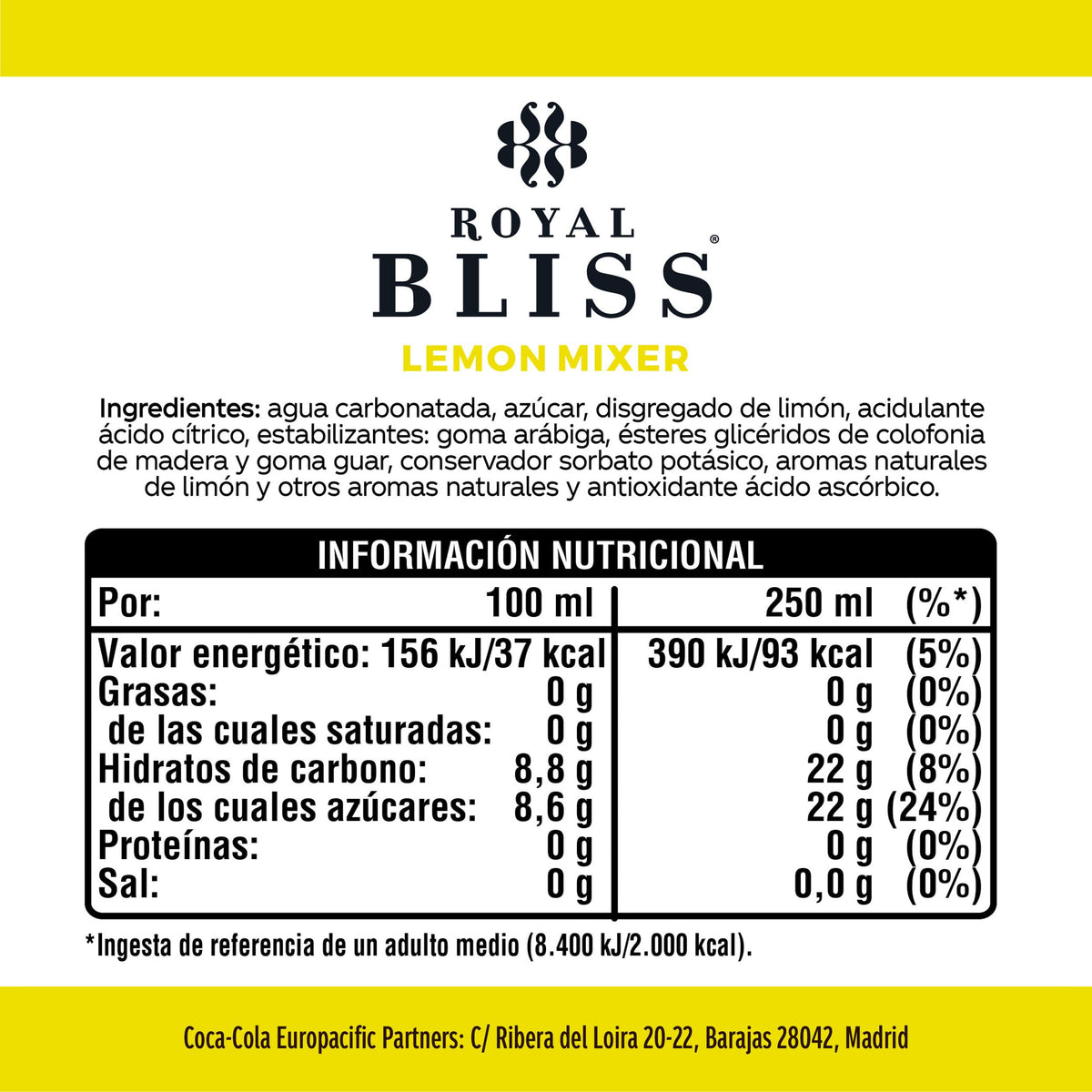ROYAL BLISS LIMON TONICA LATA 250ML