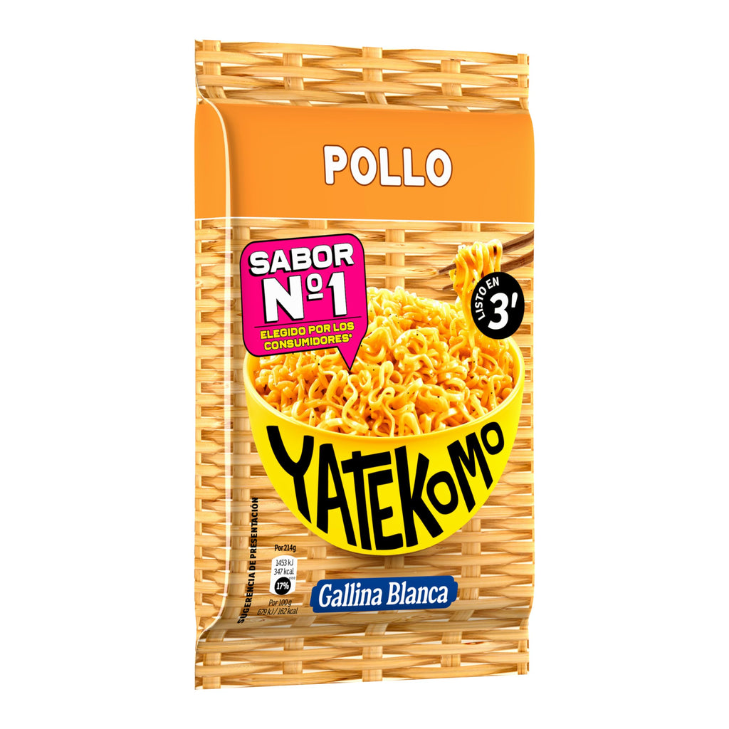 GALLINA BLANCA YATEKOMO FIDEOS POLLO BOLSA 79 GR