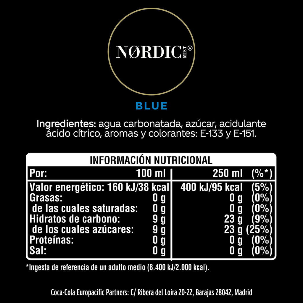 NORDIC MIST BLUE TONICA LATA 250ML.