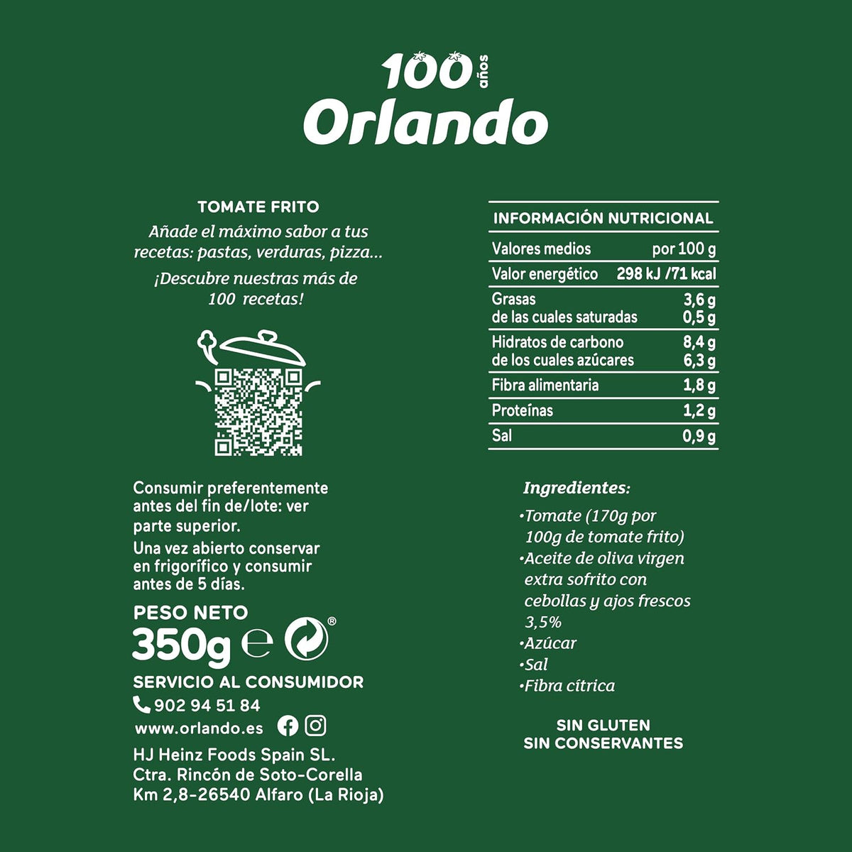 ORLANDO TOMATE FRITO C/ACEITE P-3UN