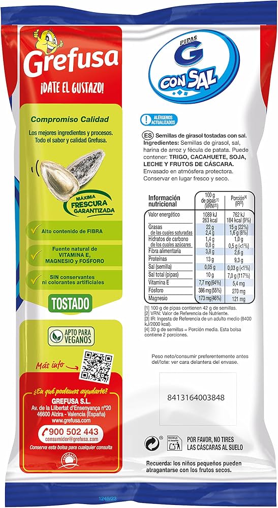 Grefusa Pipas g con Sal 100 g