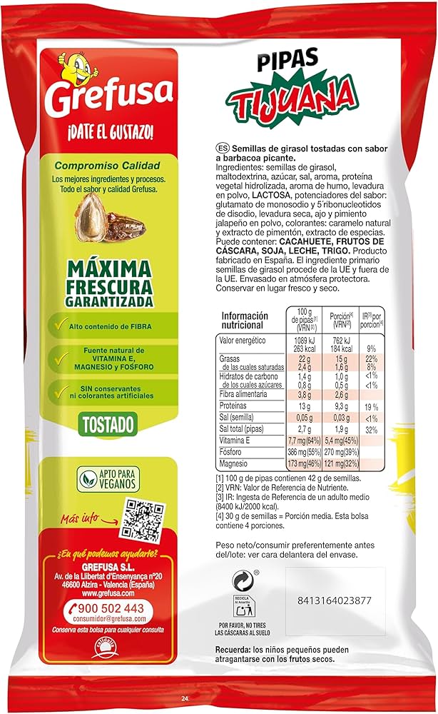 Grefusa Pipas g Tijuana 100 g