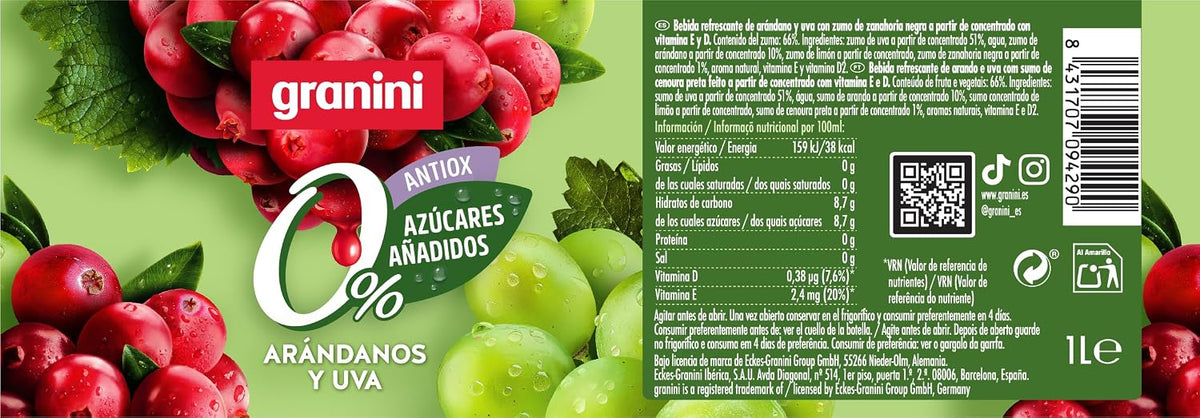 NECTAR GRANINI ARANDANOS 1 LITRO