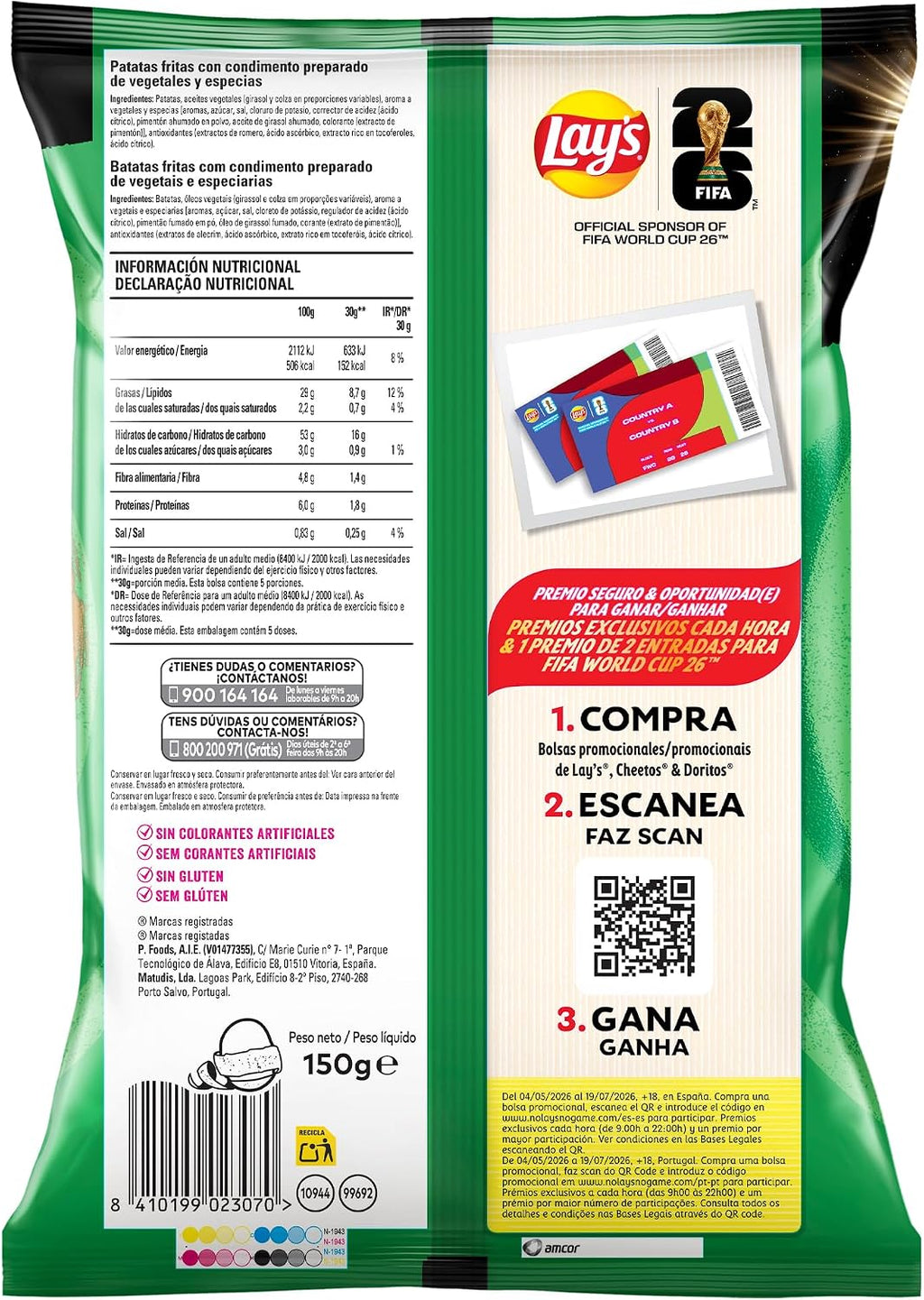 MATUTANO PATATAS LAYS CAMPESINAS 150GR
