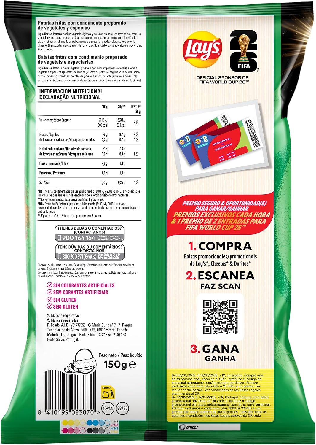 MATUTANO PATATAS LAYS CAMPESINAS 150GR