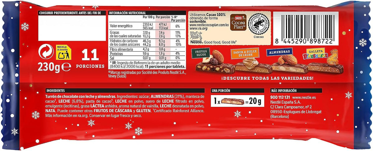 NESTLE EXTRAFINO TURRON ALMENDRAS 230GR