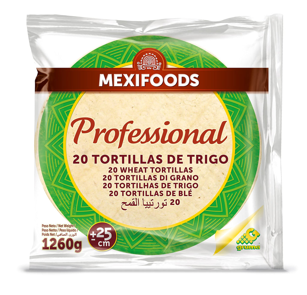MEXIFOODS PROF. PACK 20 TORTILLAS TRIGO +-20CM 820GR