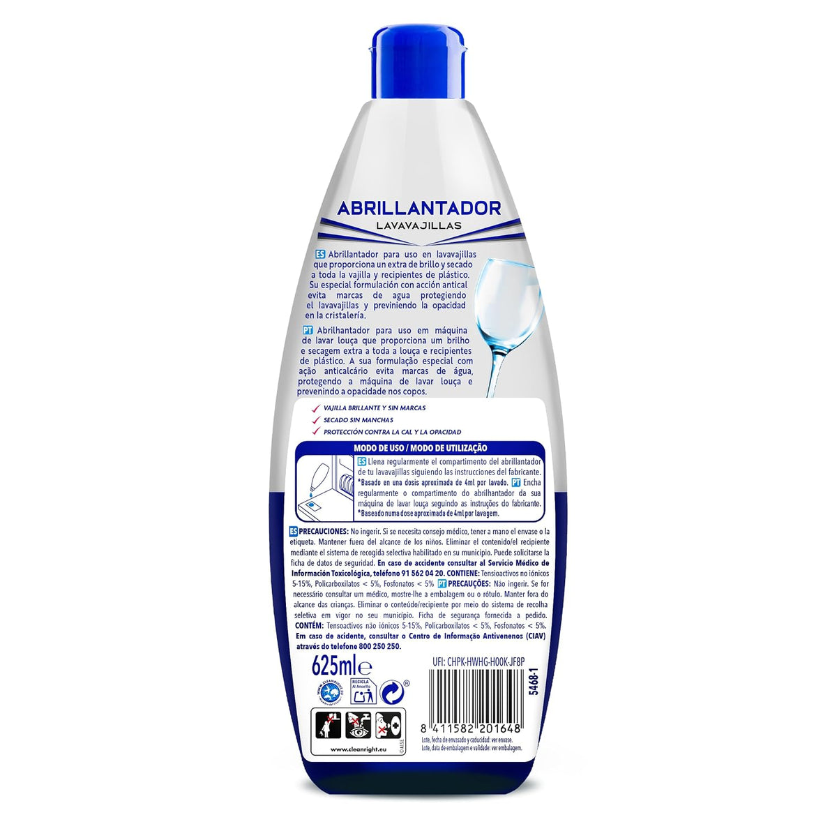ASEVI ABRILLANTADOR LAVAVAJILLAS 625ML
