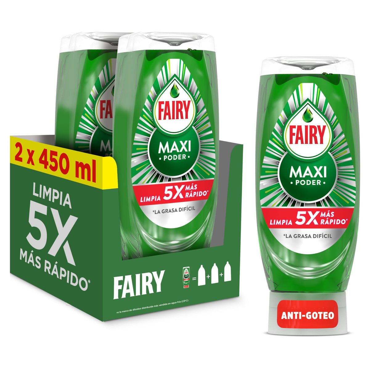 Fairy Maxi Poder Duplo 2 X 450 ml