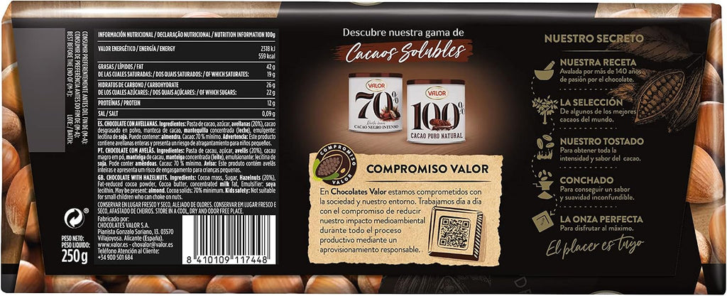 VALOR CHOCOLATE NEGRO 99% 170GR