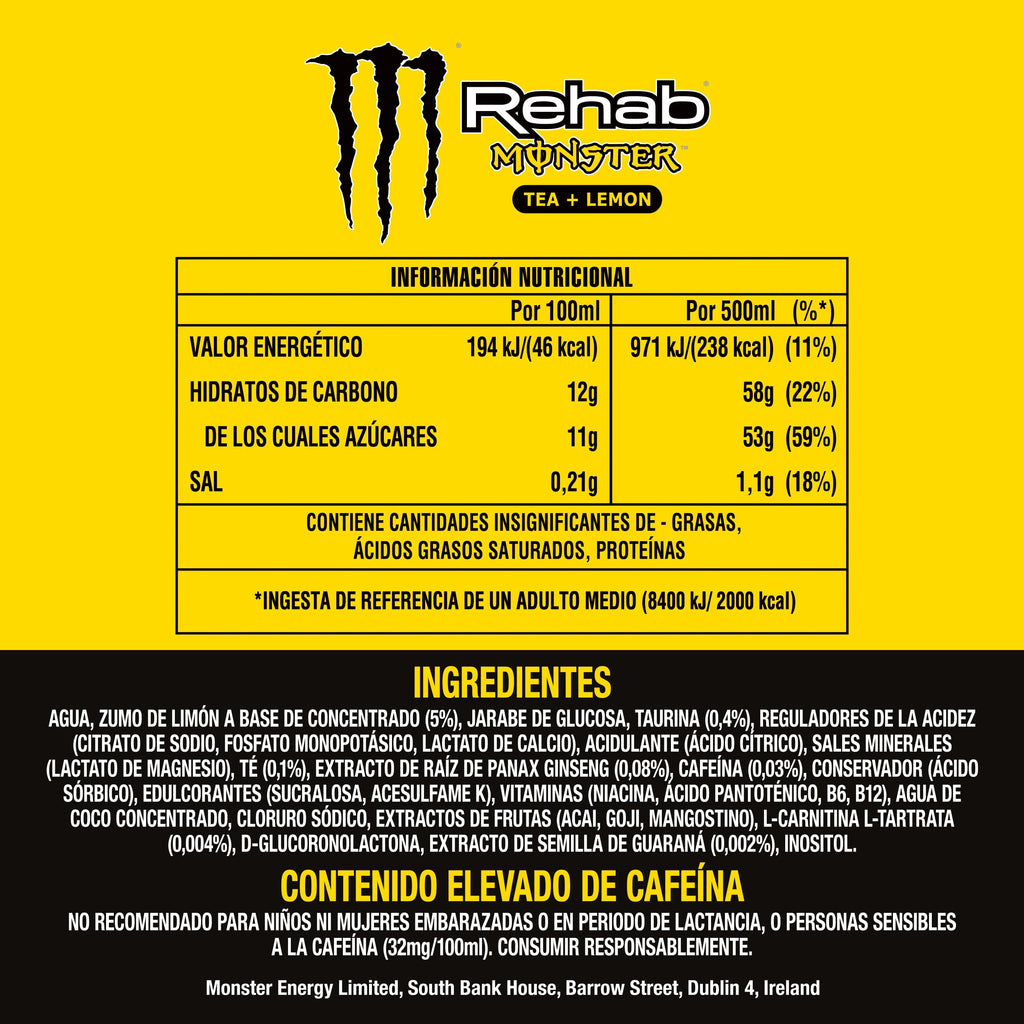 ENERGY DRINK MONSTER REHAB 50CL