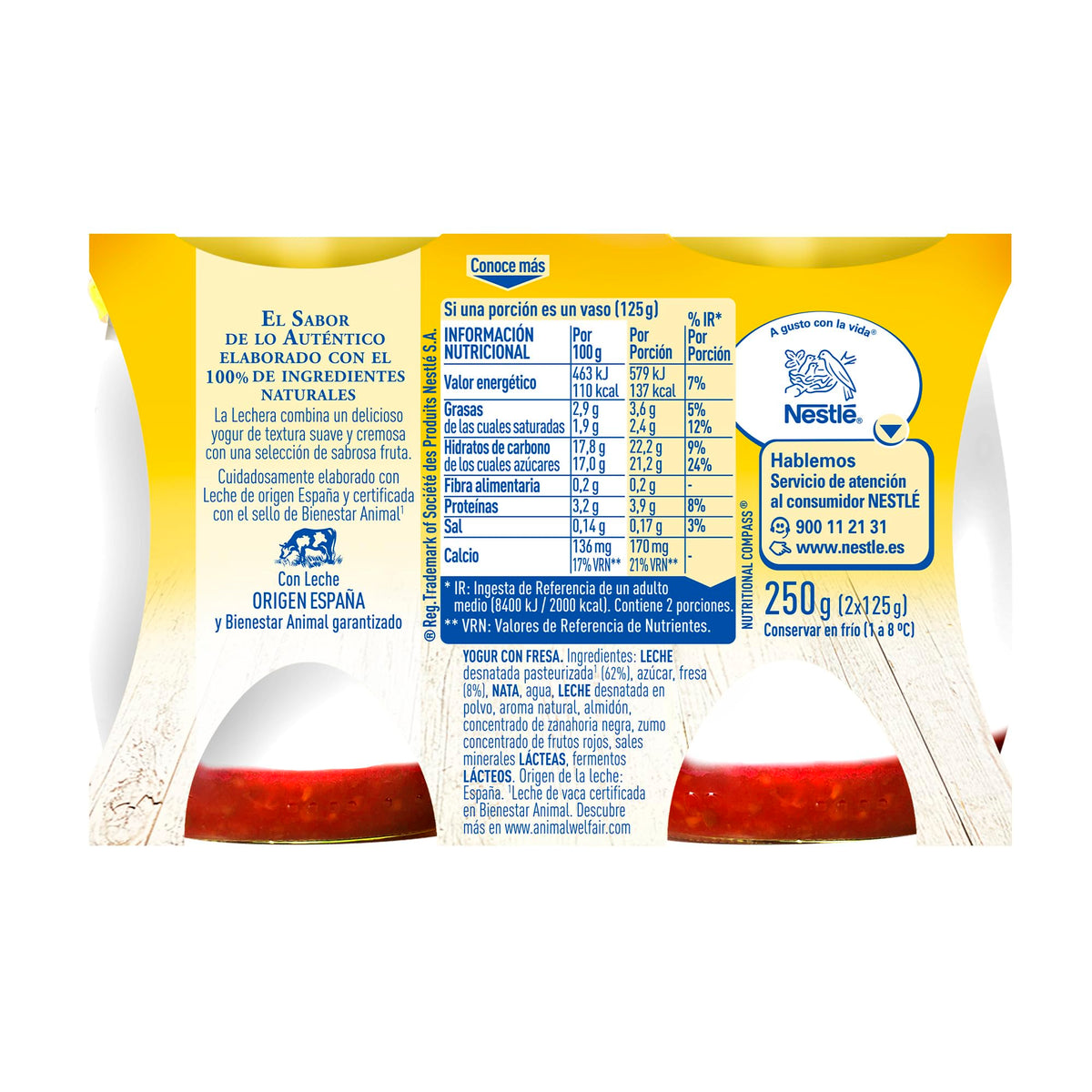 LA LECHERA YOGUR CRIS. CON FRESA PACK-2