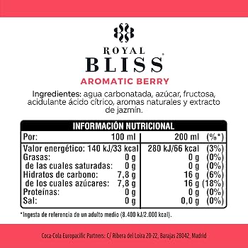 ROYAL BLISS TONICA BERRY BOT.200ML