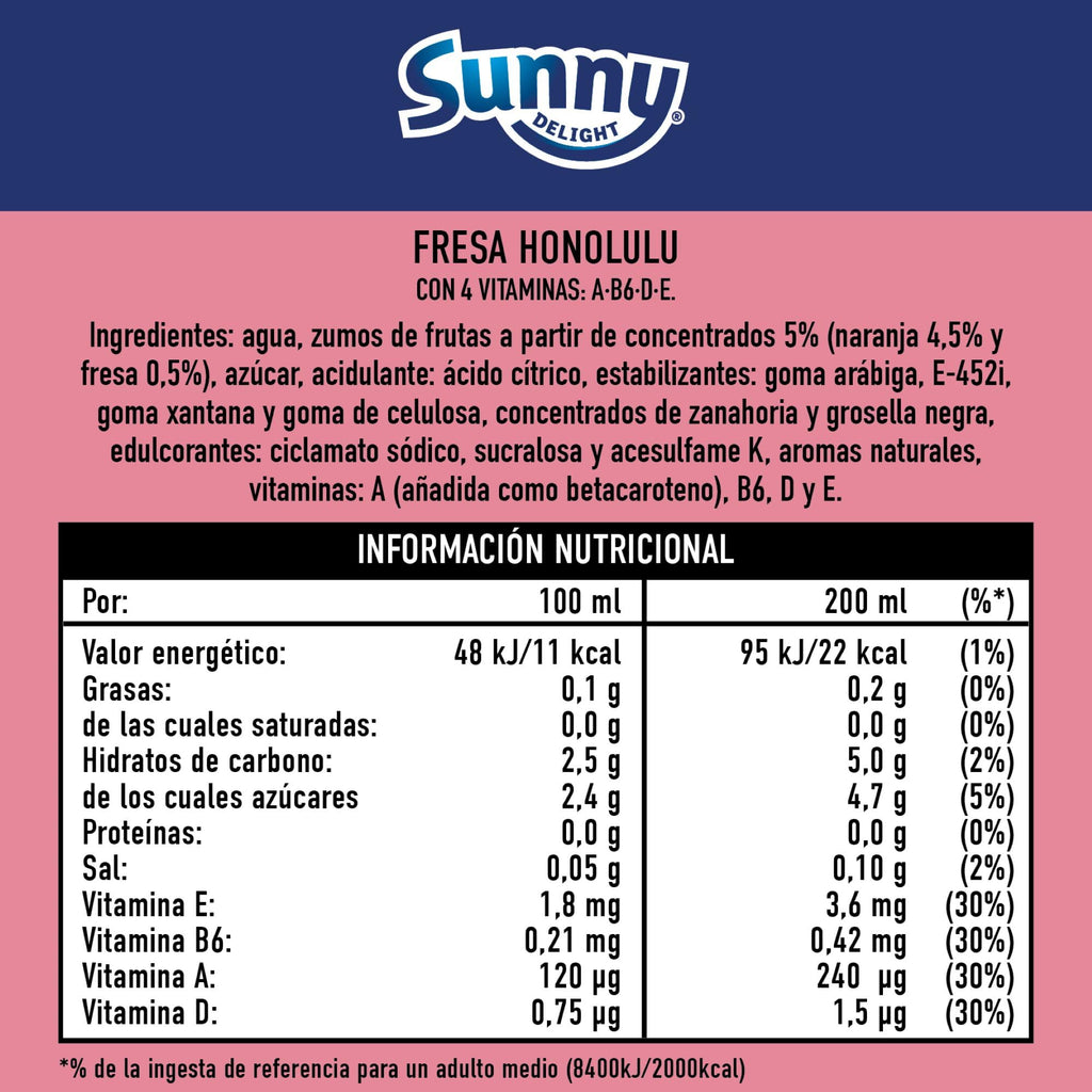 SUNNY DELIGHT FRESA 330ML