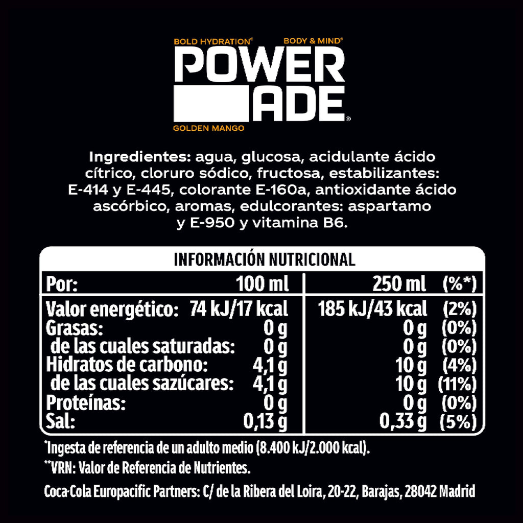 POWERADE GOLDEN MANGO 500ML