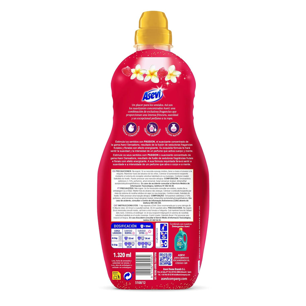 Asevi Suavizante Sensations Pasion 60 Dosis