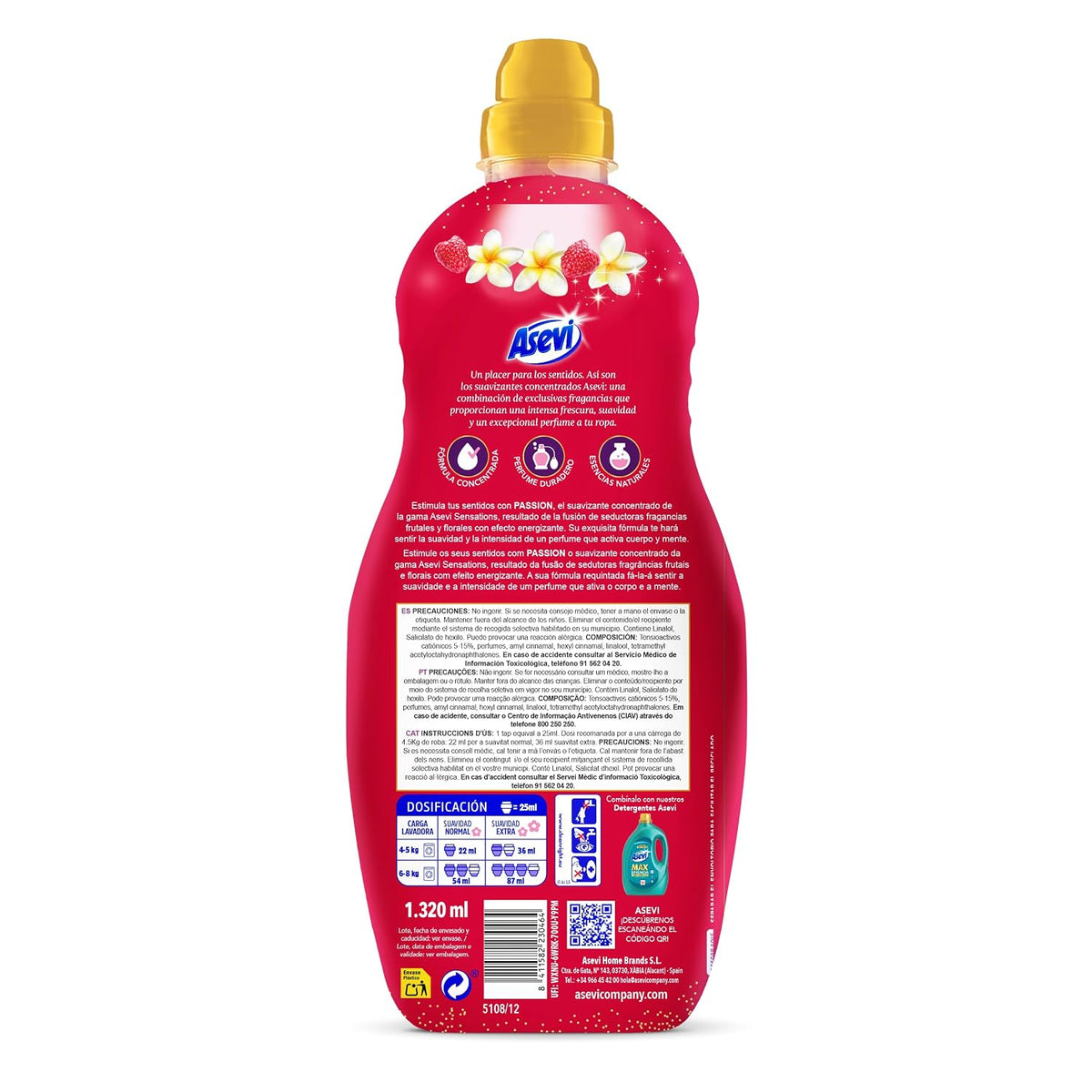 Asevi Suavizante Sensations Pasion 60 Dosis