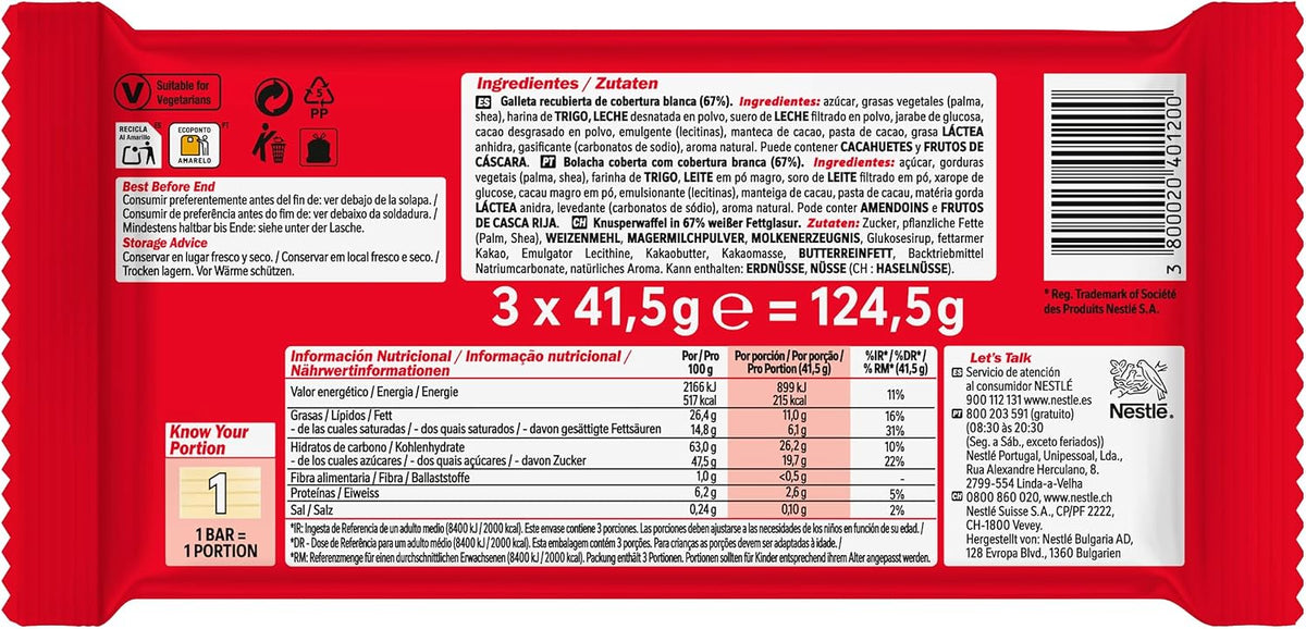 NESTLE KIT KAT WHITE PACK 3X41.5GR