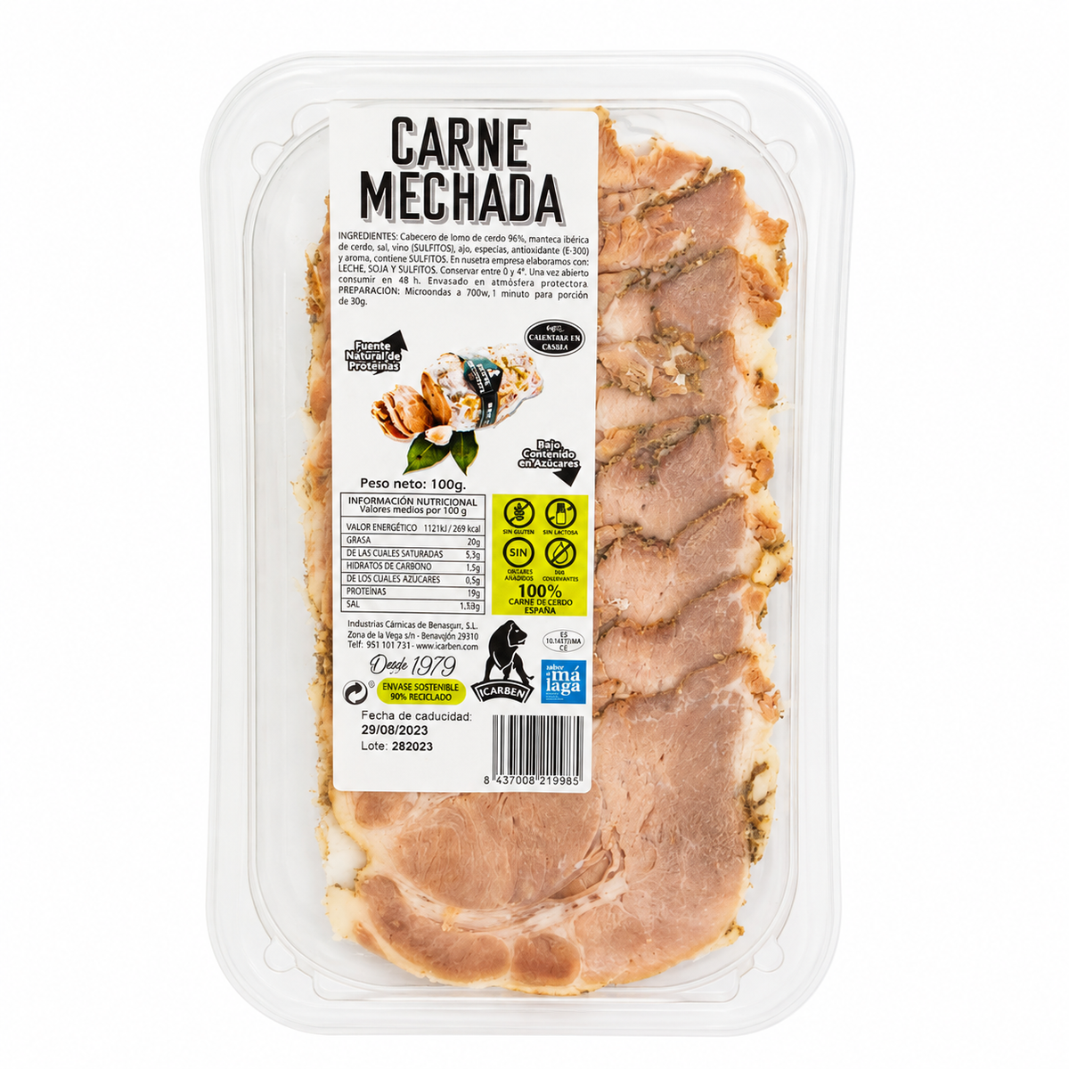 ICARBEN CARNE MECHADA LONCHAS 100GR