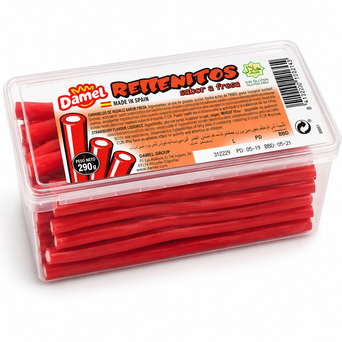 DAMEL RELLENITOS FRESA 290GR