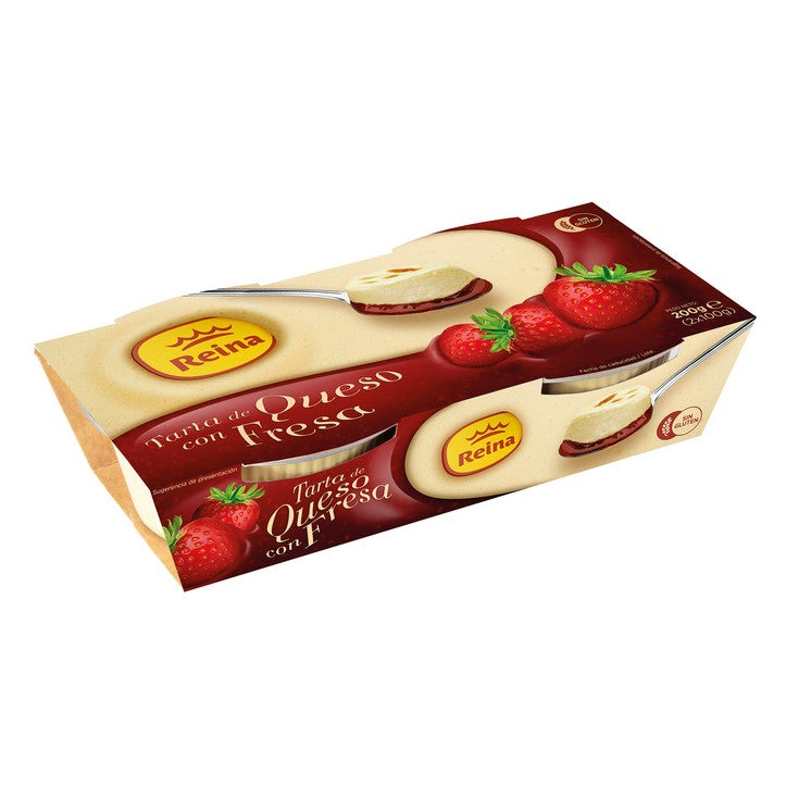REINA TARTA QUESO CON FRESA PACK-2 UN. 2X100 GRS