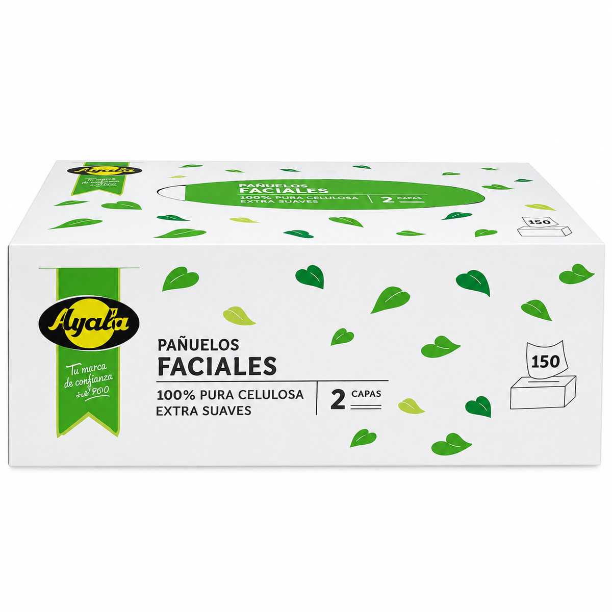 AYALA PAÑUELOS FACIALES 2 CAPAS 150 UD