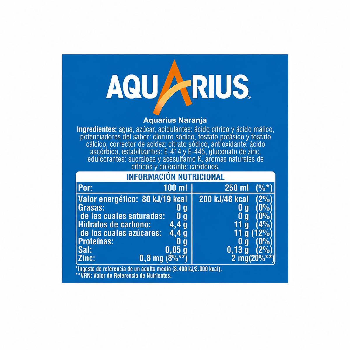 AQUARIUS NARANJA BOTELLA 500ML