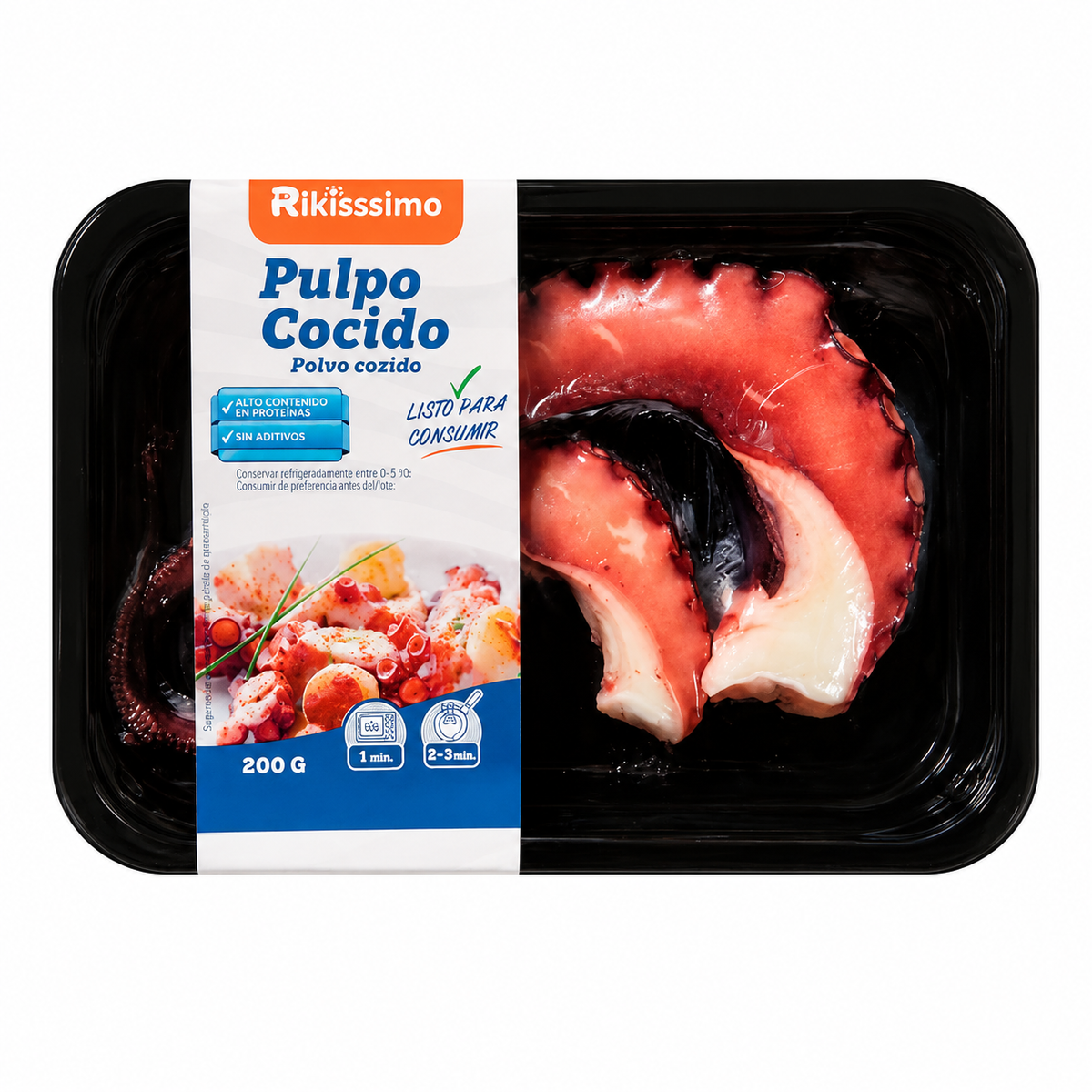 RIKISSIMO PULPO COCIDO 2 PATAS 200 G