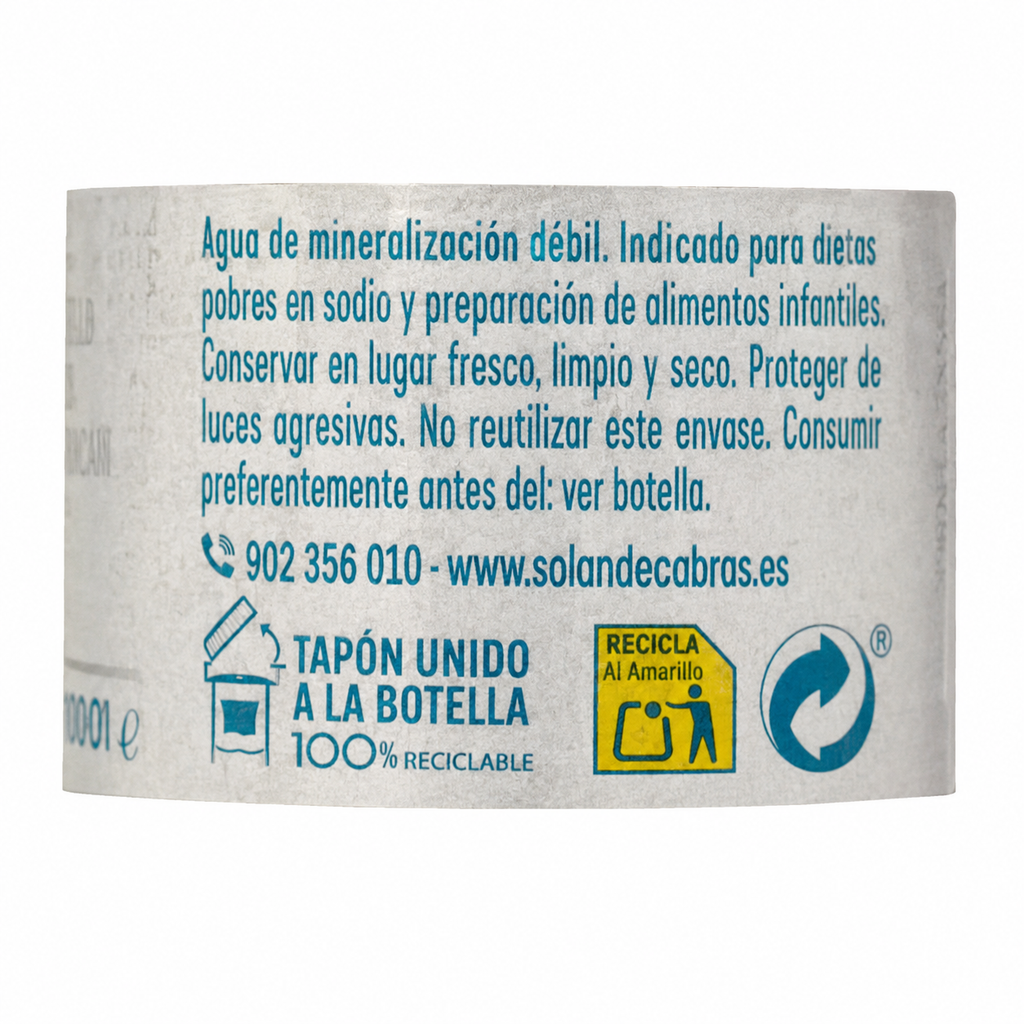 Agua Solan Cabras Botellin 50 cl