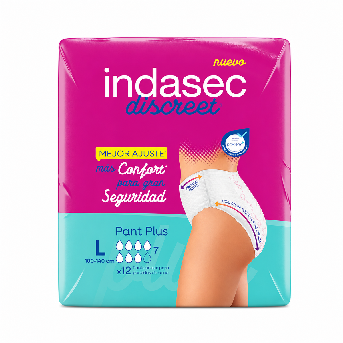 INDASEC PANTS PLUS TALLA L 10UNID.