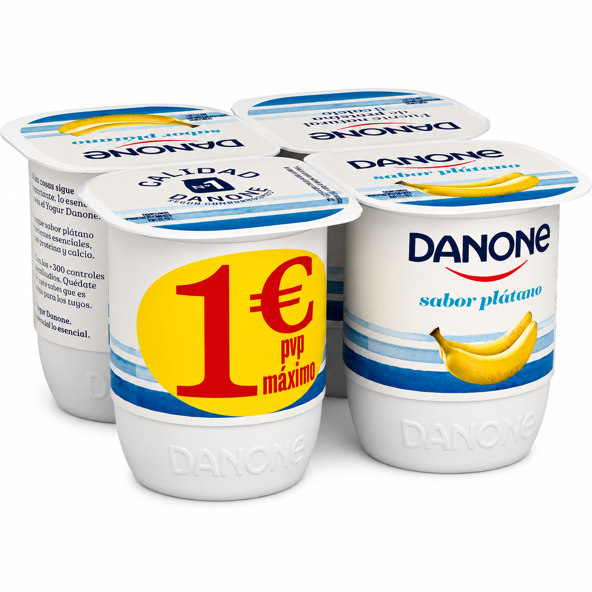 Danone Yogur Platano Pack 4