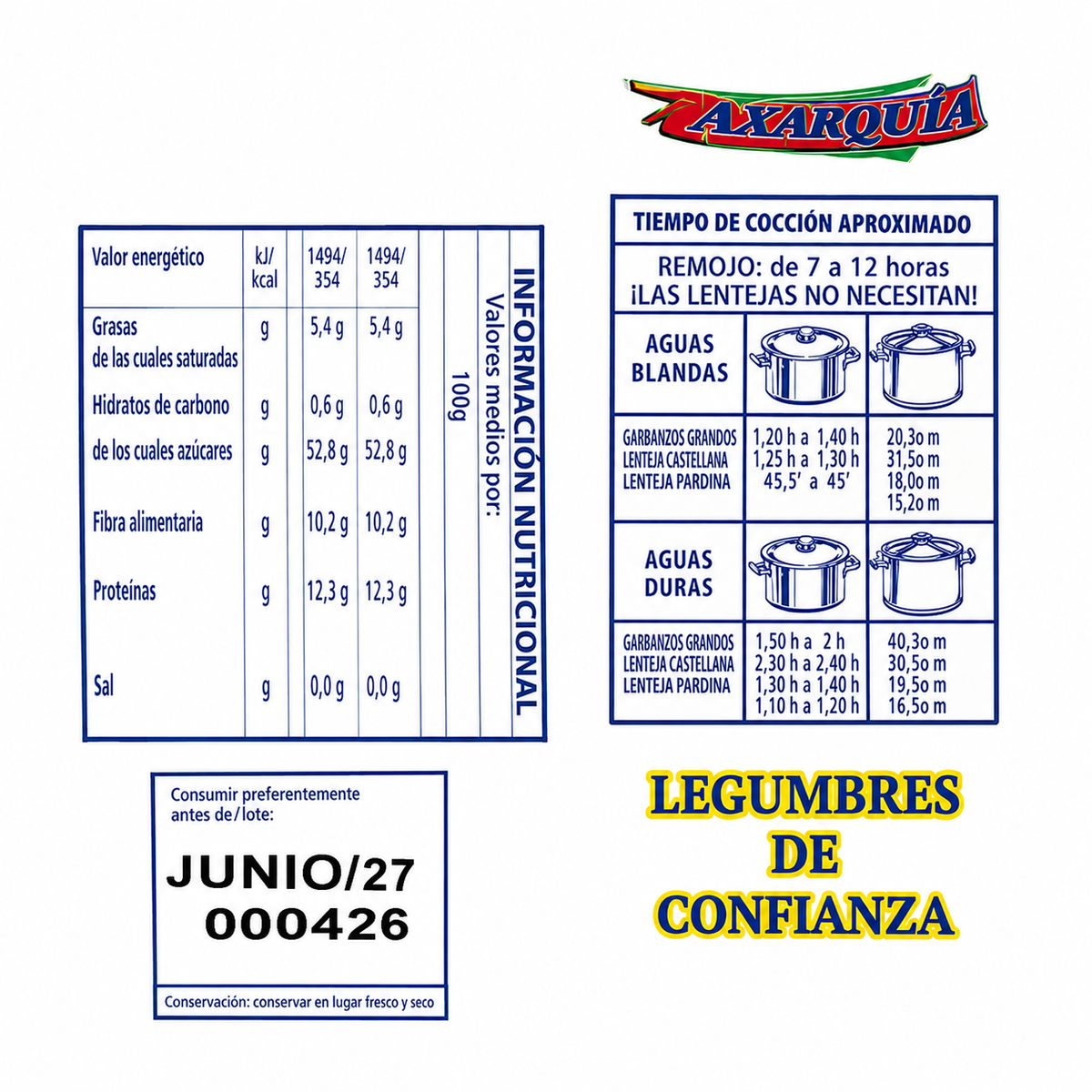 GARBANZA SELECCION AXARQUIA 500 GRS.
