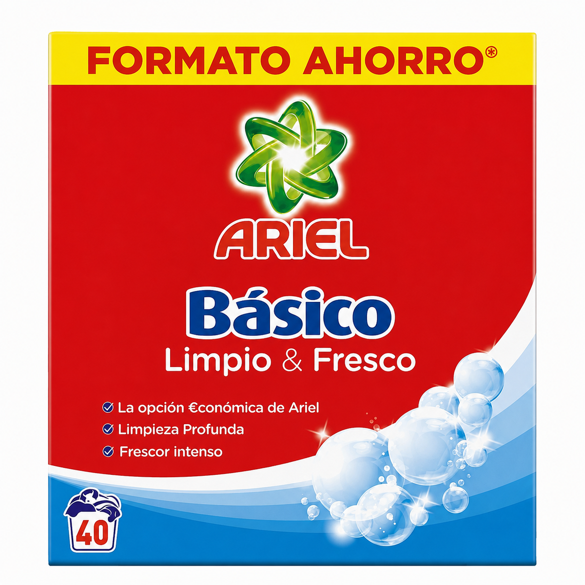 ARIEL DETERGENTE POLVO BASICO 40 CAC