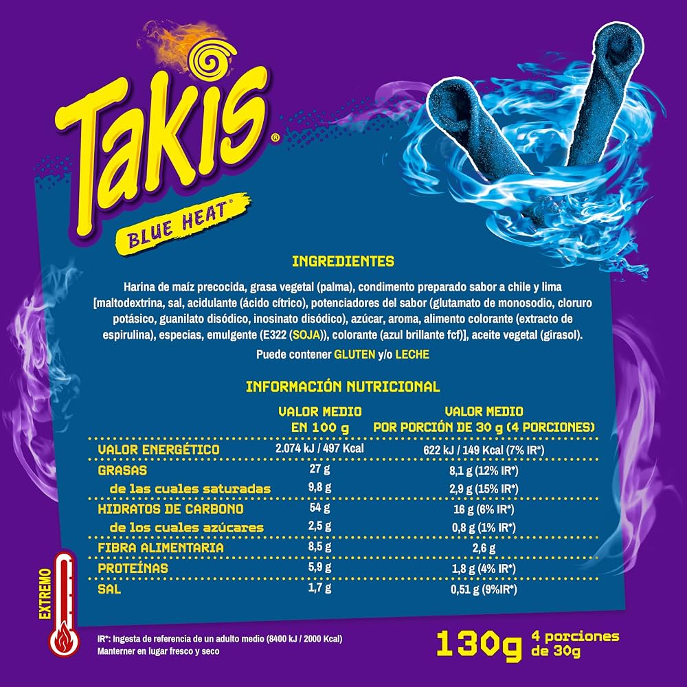 BIMBO TAKIS BLUE HEAT 130GR