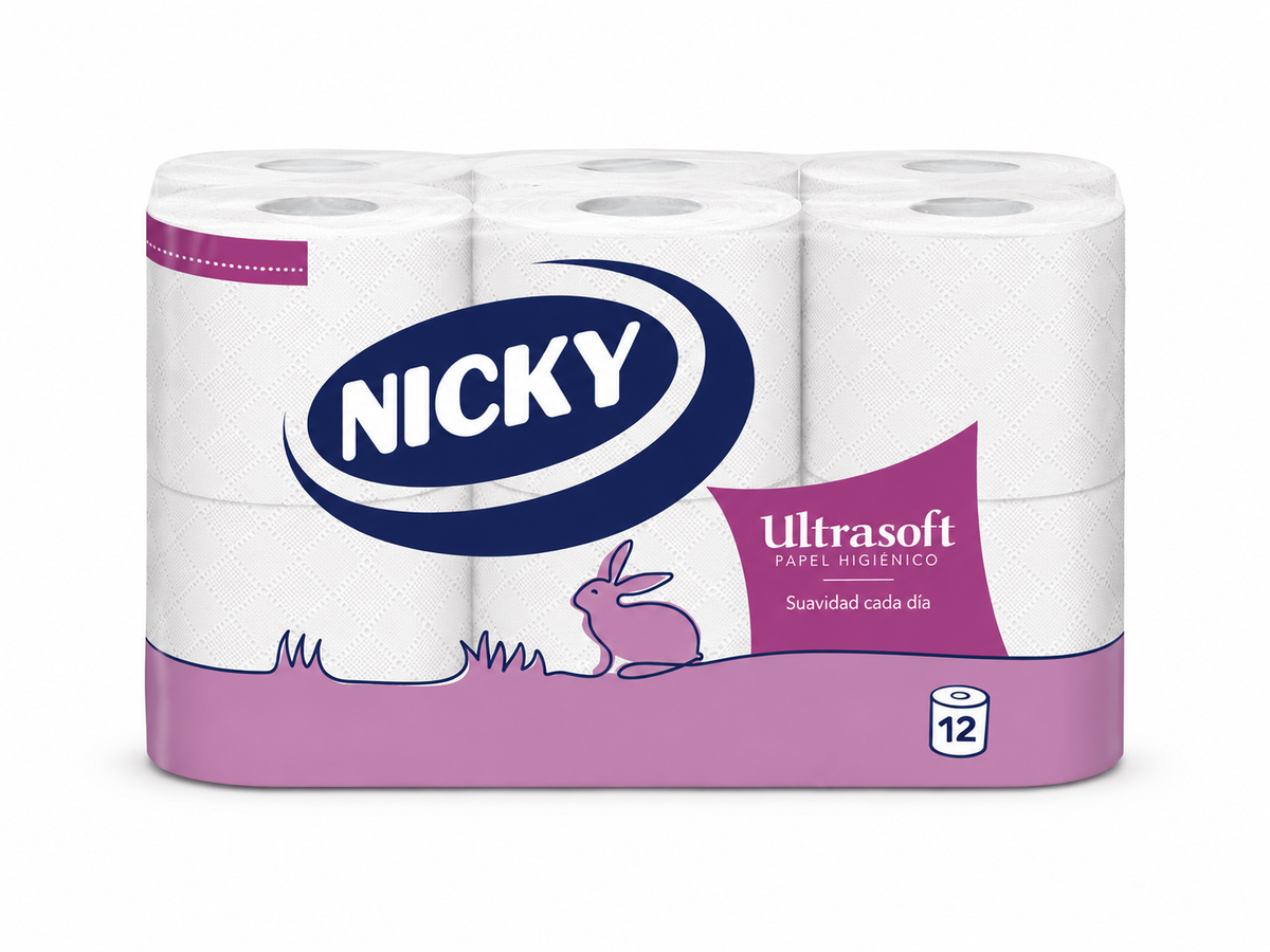 Papel Higien.nicky Ultrasoft Pack 12 Un