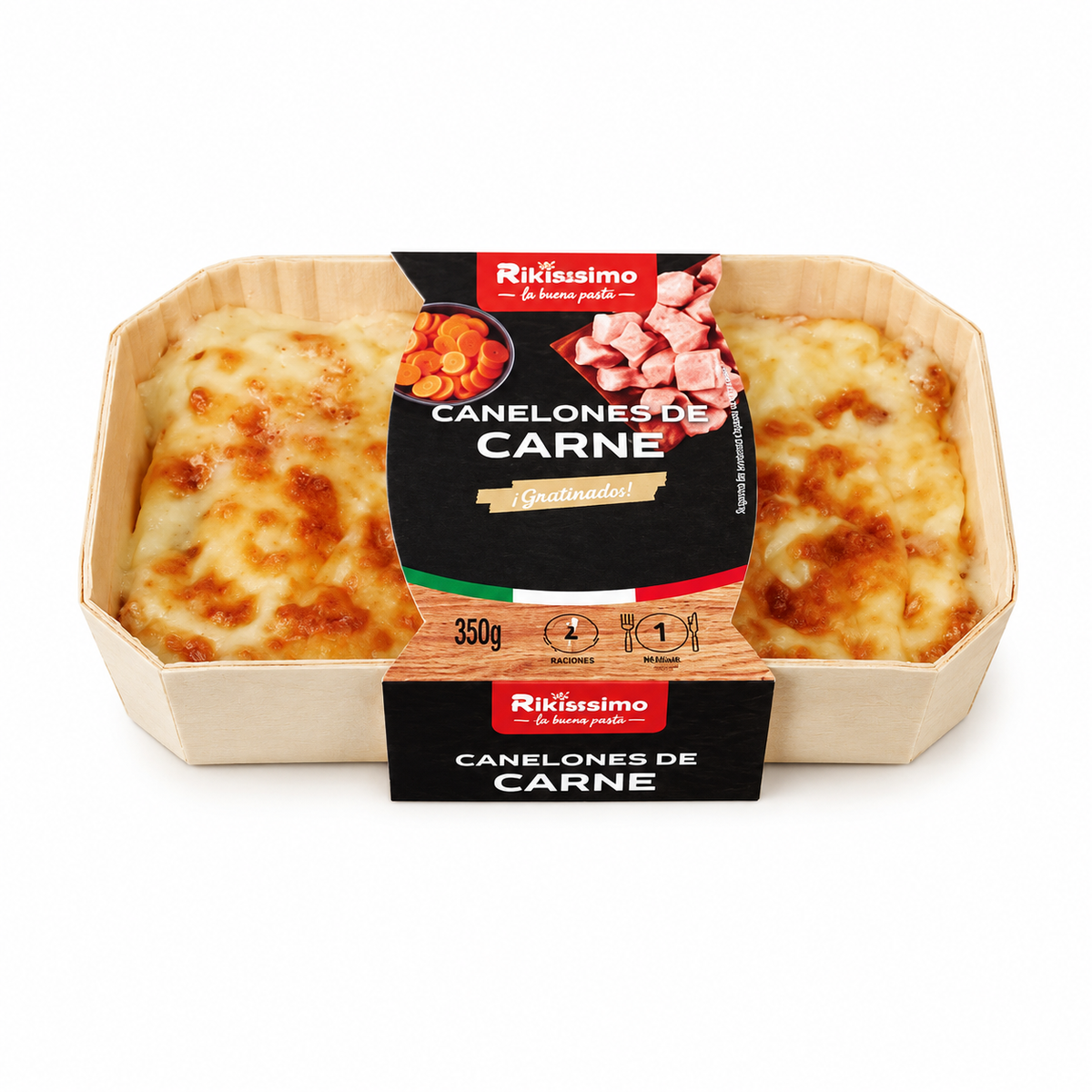 RIKISSIMO CANELON CARNE GRATINADA 350 G