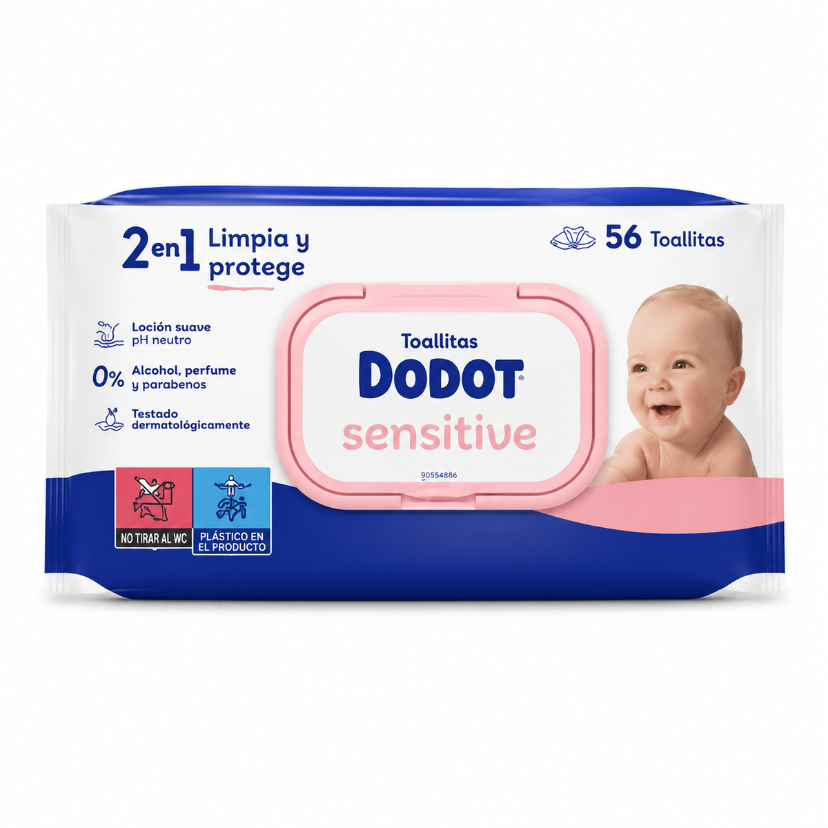 DODOT TOALLITA SENSITIVE C/TAPA 54 TOALLITAS