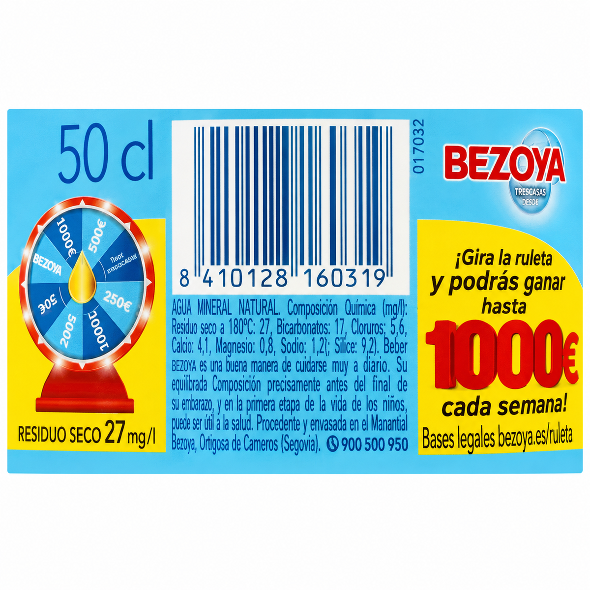Bezoya Agua Botellin 50 cl