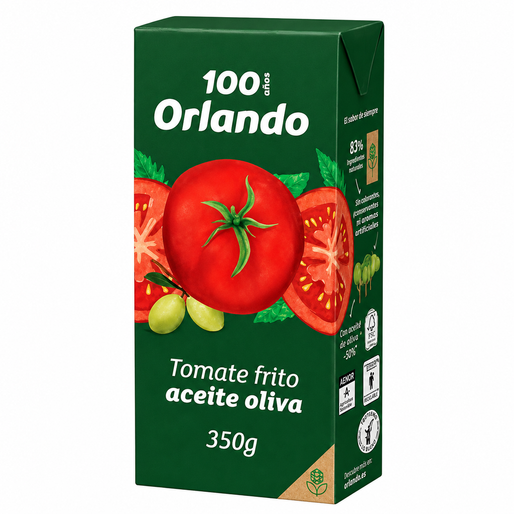 ORLANDO TOMATE FRITO C/ ACEITE DE OLIVA BRIK 350GR