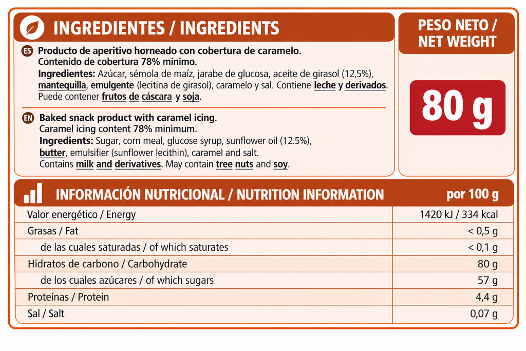 Risi Palomitas Caramelo Aceite. Girasol 80 g