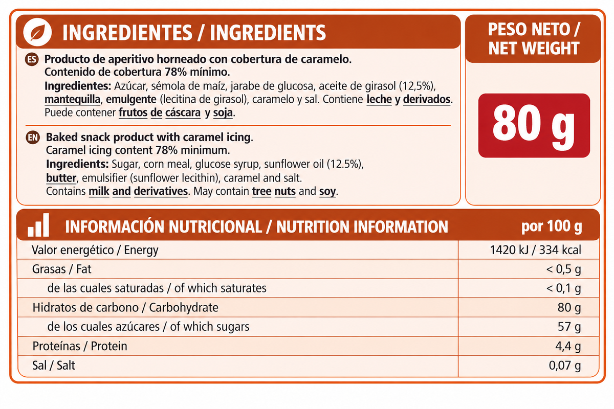 Risi Palomitas Caramelo Aceite. Girasol 80 g